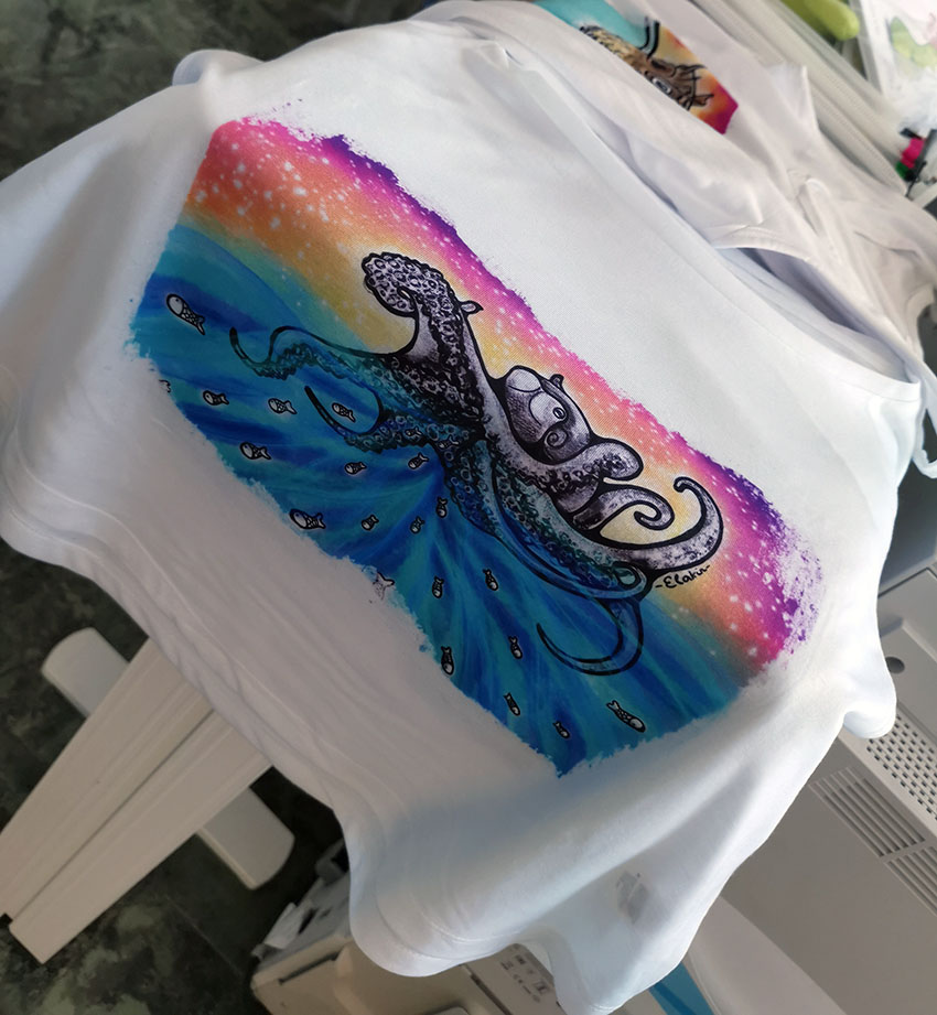 Impresión Camiseta Ilustradora Argentina en Tenerife